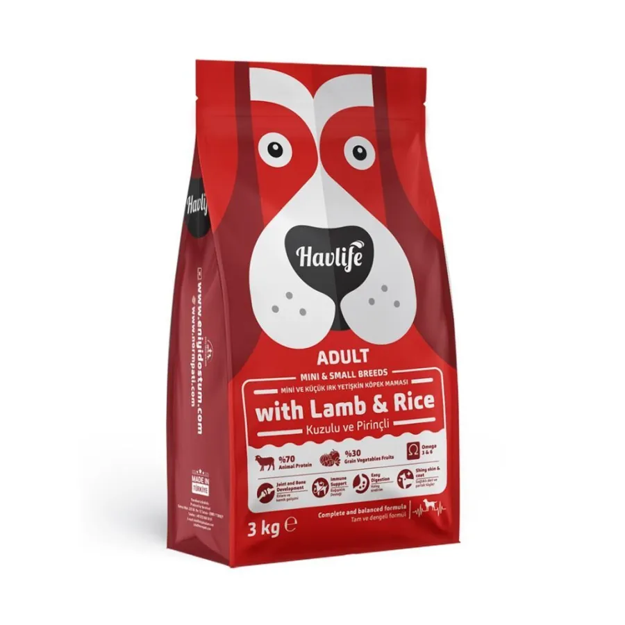 Havlife Küçük Irk Kuzulu Yetişkin Köpek Maması 3 Kg
