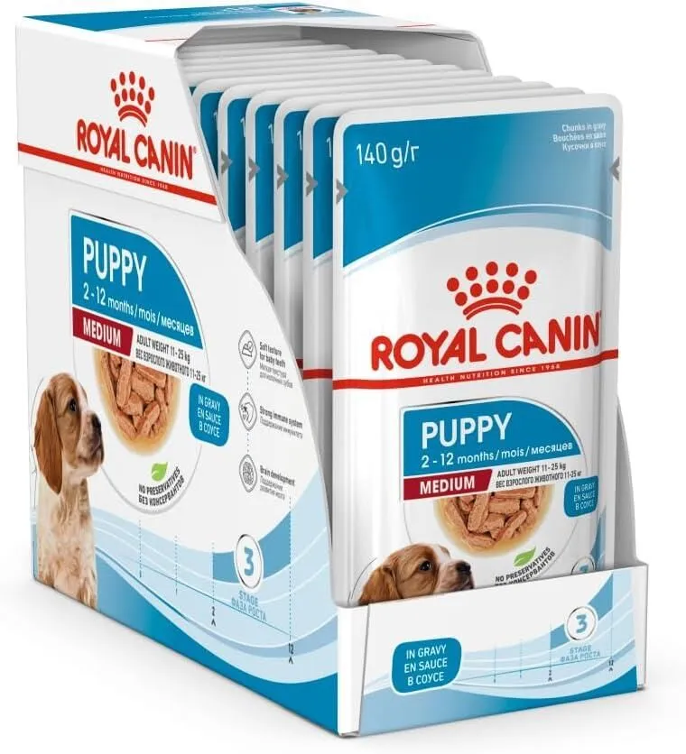 Royal Canin Medium Puppy Köpek Yaş Maması 140g 10'lu Paket
