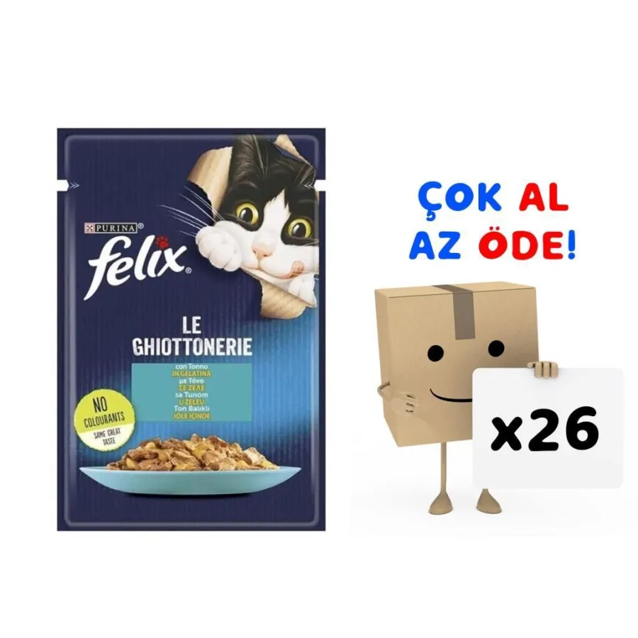 Felix Ton Balıklı Kedi Yaş Maması 85 Gr 26'lı Paket