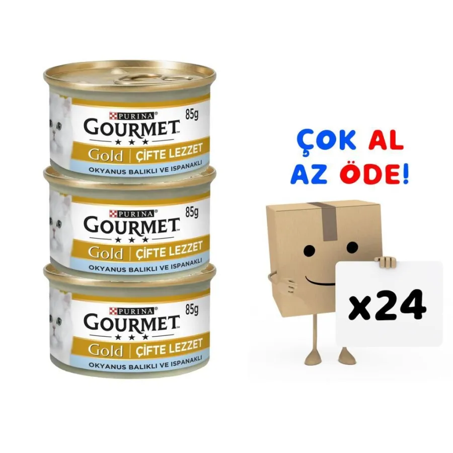 Gourmet Gold Okyanus Balıklı Ve Sebzeli Kedi Konservesi 85 gr 24'lü Paket
