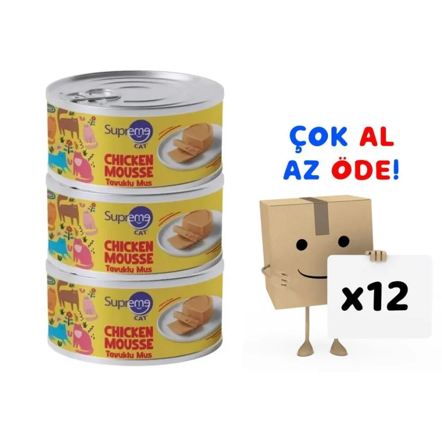 Supreme Cat Tavuklu Yaş Kedi Mamasi 85 Gr 12'li Paket