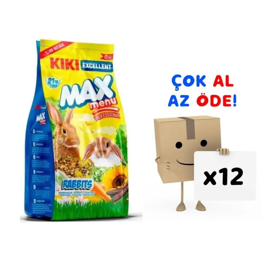 Kiki Excellent Kemirgen Max Menu Tavşan Yemi 500 Gr 12'li Paket