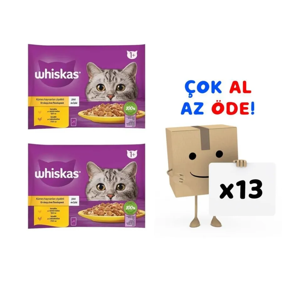Whiskas Pouch Kümes Seçenekler 4x85 Gr 13'lü Paket
