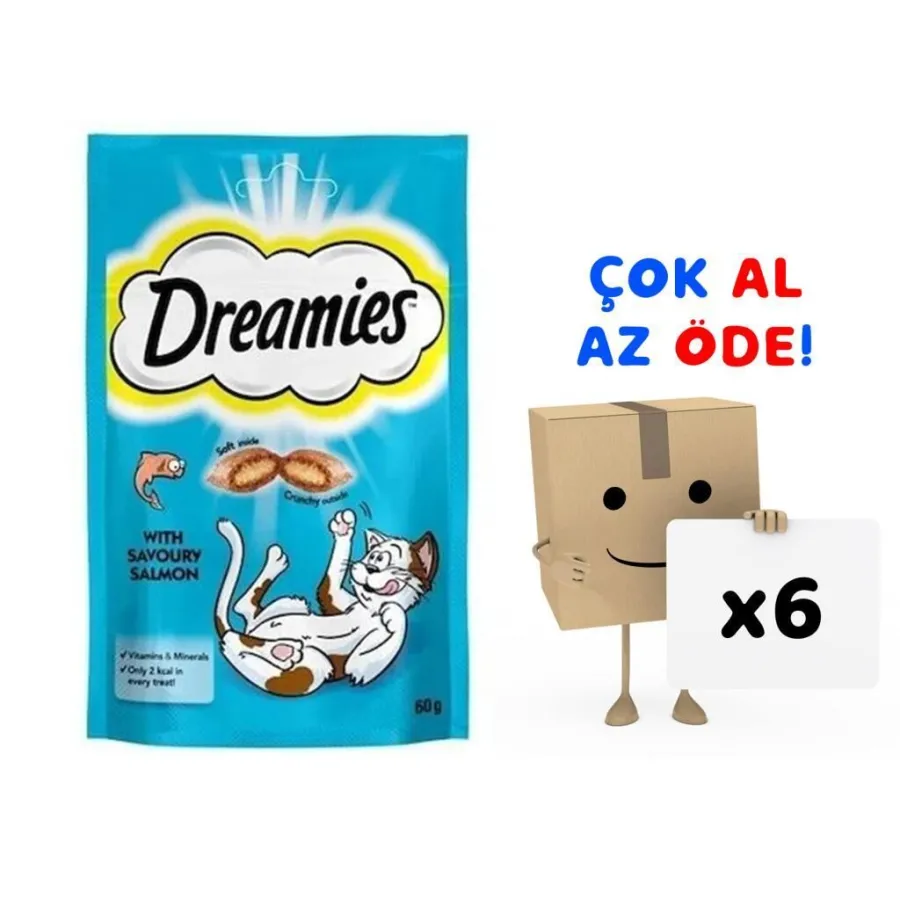 Dreamies Somonlu Kedi Ödülü 60 Gr 6'lı Paket
