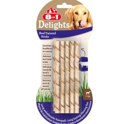 8in1 Delights Bones Biftekli Köpekler İçin Twested Sticks 10’lu