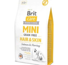 Brit Care Mini Hair Skin Somonlu ve Ringa Balıklı Tahılsız Köpek Maması 2 kg