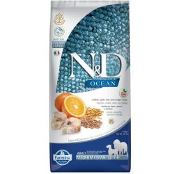 ND Az Tahıllı Balıklı Portakallı Medium Maxi Köpek Maması 12 Kg
