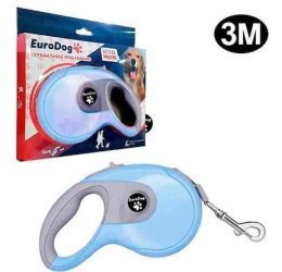 EuroDog Otomatik Tasma Yumuşak Doku Mavi Gri 3m