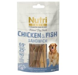 Nutri Canin Chicken&Fish Sandwich Köpek Ödülü 80 Gr