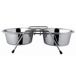 Eurodog DDWF2BCP 1pt Ayaklı İkili Metal Mama Kabı ø13,5 Cm