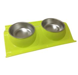 Nunbell Çiftli Mama ve Su Kabı – Paslanmaz Çelik