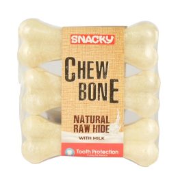 Snacky Beyaz Çiğneme Kemiği 10 cm 30 gr 3 Ad
