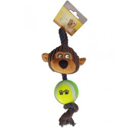Eastland Maymun ve Tenis Toplu Diş İpi Köpek Oyuncağı 35x12cm