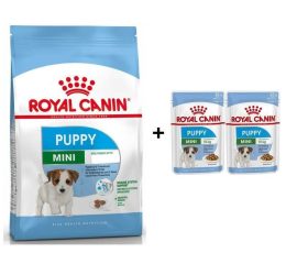 Royal Canin Mini Puppy Yavru Köpek Maması 4 Kg + 2 Adet Yaş Mama Hediye