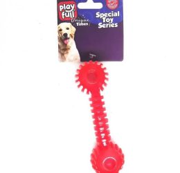 Playfull Dumbell Şeklinde Tırtıklı Köpek Oyuncağı 12×3,5 Cm