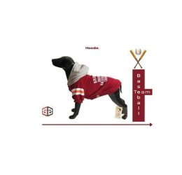 Baseball Hoodie Bordo Köpek Kıyafeti