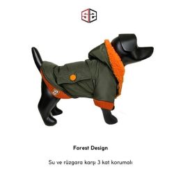 Forest Design Köpek Montu Navy Yeşil Köpek Kıyafeti