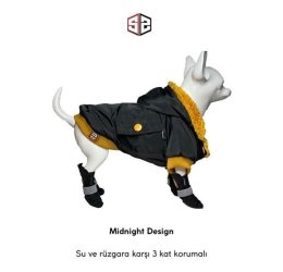 Forest Design Köpek Montu Siyah Köpek Kıyafeti