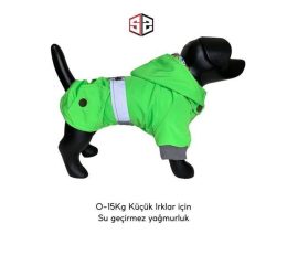 Su Geçirmez Yeşil Yağmurluk Köpek Kıyafeti