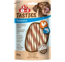 8in1 Tasties Twisters Tavuklu Balıklı Burgu Köpek Ödülü 85 Gr