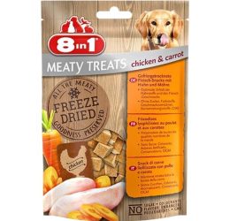 8in1 Freeze Dried Tavuklu Havuçlu Doğal Ödül 50 Gr