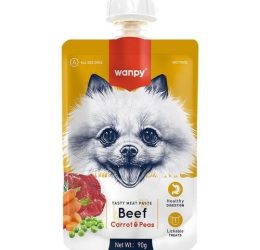 Wanpy Taze Sığır Etli&Havuçlu  Köpek Et Ezmesi 90 gr