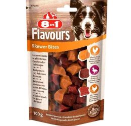 8in1 Flavours Skewer Bites Tavuk ve Ördek Göğsü Köpek Ödülü 100 Gr