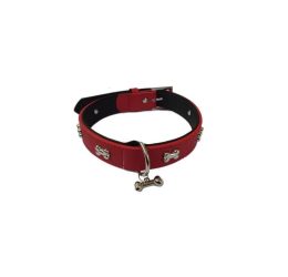Eastland Deri Kalın Köpek Boyun Tasma Kemik Desenli 55 Cm