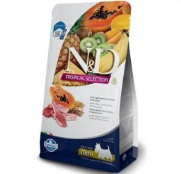 ND Tropical Selection Kuzu Etli ve Tropikal Meyveli Mini Irk Yetişkin Köpek Maması 1,5 kg