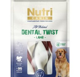 Nutri Canin Dental Twist Kuzu Etli Diş Sağlığı Köpek Ödülü 120 Gr
