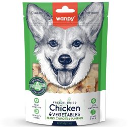 Wanpy Köpek Dondurularak Kurutulmuş Tavuk Sebze Köpek Ödülü 40 Gr