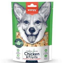 Wanpy Dondurularak Kurutulmuş Tavuk & Meyve Köpek Ödülü 40 g