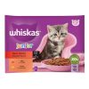 Whiskas Pouch Sos İçinde Sığırlı ve Tavuklu Yavru Kedi Konservesi 85gr (4’lü)