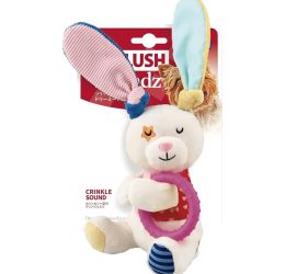 Plush Friendz Sesli Tavşan Peluş Çiğneme Halkalı Köpek Oyuncağı