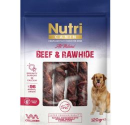 Nutri Canin Rawhide Sigir Eti Sarili Orta/Büyük Irk Köpek Kemik Ödülü 120 Gr