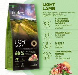 Profine Light Glutensiz Kuzulu Köpek Maması 12 kg