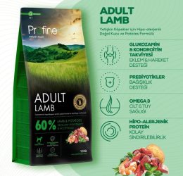 Profine Lamb Glutensiz Kuzulu Yetişkin Köpek Maması 12 kg