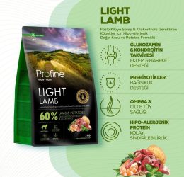 Profine Light Glutensiz Kuzulu Light Köpek Maması 3 kg