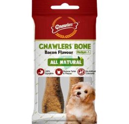 Gnawlers Köpek Ödül Kemiği Bacon Aromalı 2’li 90 Gr