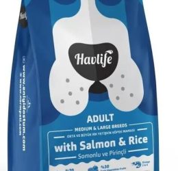 Havlife Orta ve Büyük Irk Somonlu Yetişkin Köpek Maması 15 Kg
