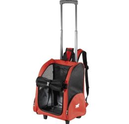 Ferplast Trolley Tekerlekli Sırt Taşıma Çantası Kırmızı