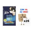 Felix Çifte Lezzet Somonlu ve Sardalyalı Yetişkin Kedi Konservesi 85gr 26’lı Paket