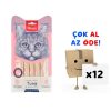 Wanpy Ton Balığı Karides 5×14 gr Likit Kedi Ödülü 12’li Paket