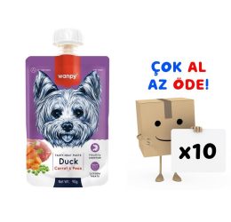 Wanpy Taze Ördekli&Havuçlu  Köpek Et Ezmesi 90 gr 10’lu Paket