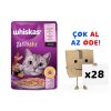 Whiskas Pouch Tasty Mix Sos İçinde Somonlu ve Havuçlu Yetişkin Kedi Konservesi 85gr 28’li Paket
