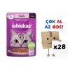 Whiskas Pouch Sos İçinde Somonlu Yetişkin Kedi Konservesi 85gr 28’li Paket