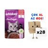 Whiskas Pouch Pure Delight Jöle İçinde Sığır Etli Yetişkin Kedi Konservesi 85gr 28’li Paket