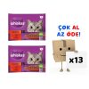Whiskas Pouch Sos İçinde Sığırlı ve Tavuklu Yetişkin Kedi Konservesi 4x85gr 13’lü Paket
