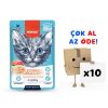 Wanpy Stew Pouch Ton Balıklı Somonlu Yaş Kedi Maması 70g 10’lu Paket