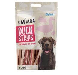 Caviara Kurutulmuş Ördek Şeritleri Köpek Ödülü 80 Gr